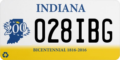 IN license plate 028IBG