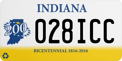 IN license plate 028ICC