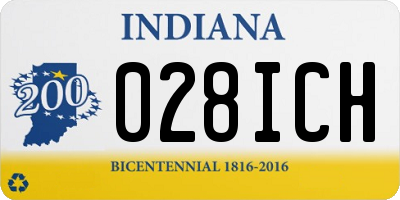 IN license plate 028ICH