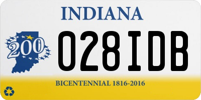 IN license plate 028IDB