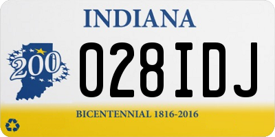 IN license plate 028IDJ