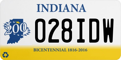 IN license plate 028IDW
