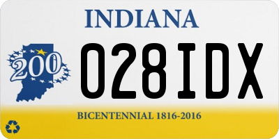 IN license plate 028IDX