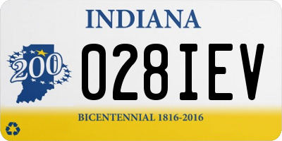 IN license plate 028IEV