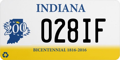 IN license plate 028IF
