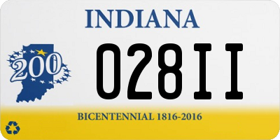 IN license plate 028II