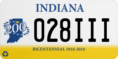 IN license plate 028III