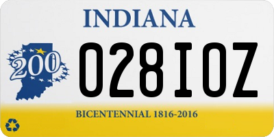 IN license plate 028IOZ