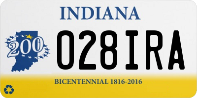IN license plate 028IRA