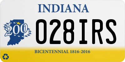 IN license plate 028IRS