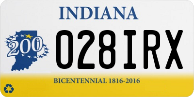 IN license plate 028IRX