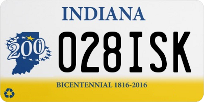 IN license plate 028ISK