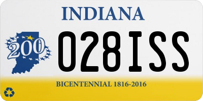 IN license plate 028ISS