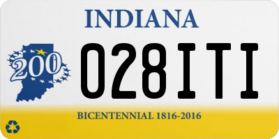 IN license plate 028ITI