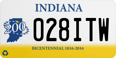 IN license plate 028ITW