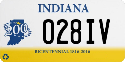 IN license plate 028IV