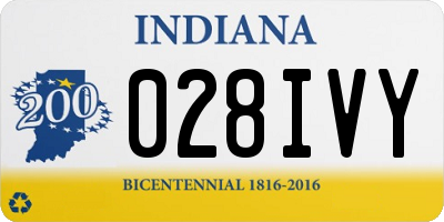 IN license plate 028IVY