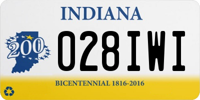 IN license plate 028IWI