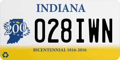 IN license plate 028IWN