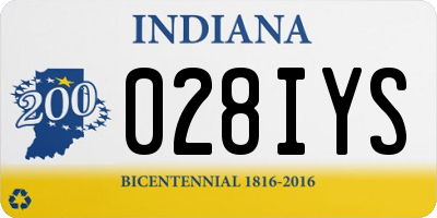 IN license plate 028IYS