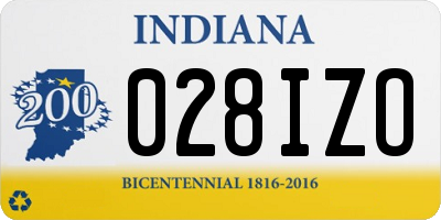 IN license plate 028IZO