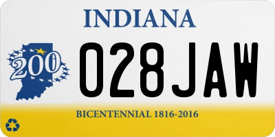 IN license plate 028JAW
