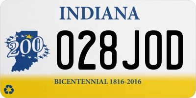 IN license plate 028JOD