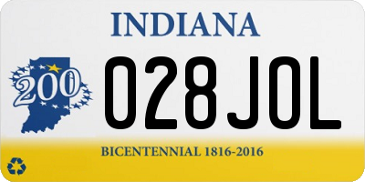 IN license plate 028JOL