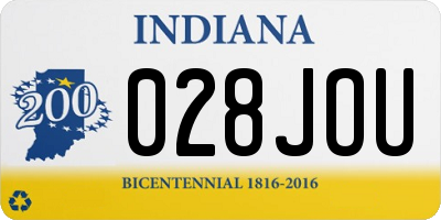 IN license plate 028JOU