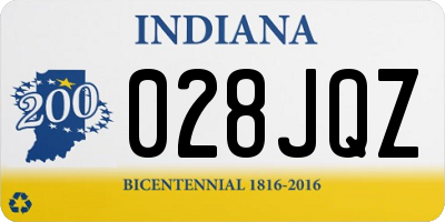 IN license plate 028JQZ