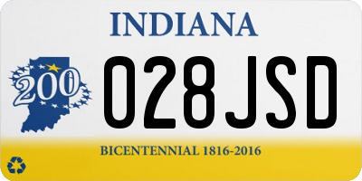 IN license plate 028JSD