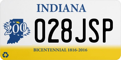 IN license plate 028JSP