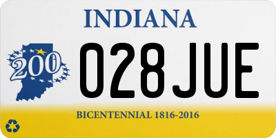 IN license plate 028JUE