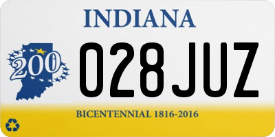 IN license plate 028JUZ