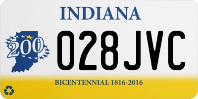 IN license plate 028JVC