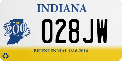 IN license plate 028JW