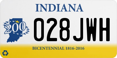 IN license plate 028JWH