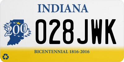 IN license plate 028JWK