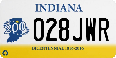 IN license plate 028JWR