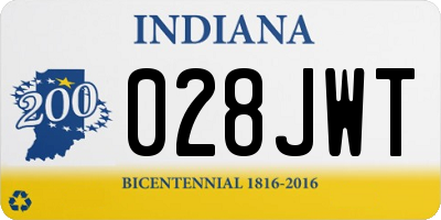 IN license plate 028JWT