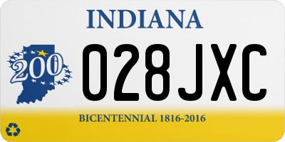 IN license plate 028JXC
