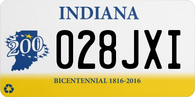 IN license plate 028JXI