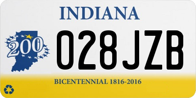 IN license plate 028JZB