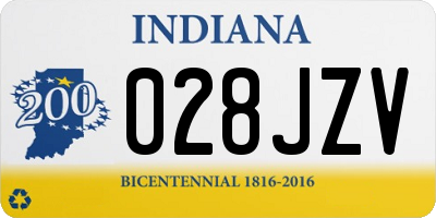 IN license plate 028JZV