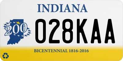 IN license plate 028KAA