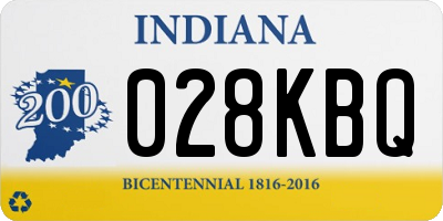 IN license plate 028KBQ