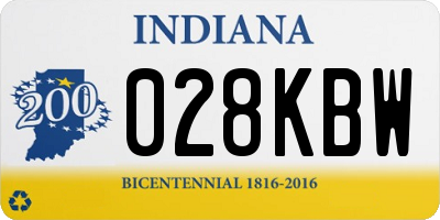 IN license plate 028KBW