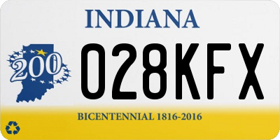 IN license plate 028KFX