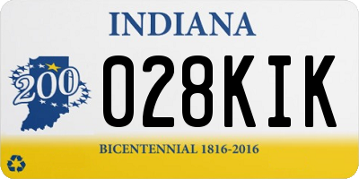 IN license plate 028KIK