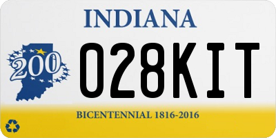 IN license plate 028KIT